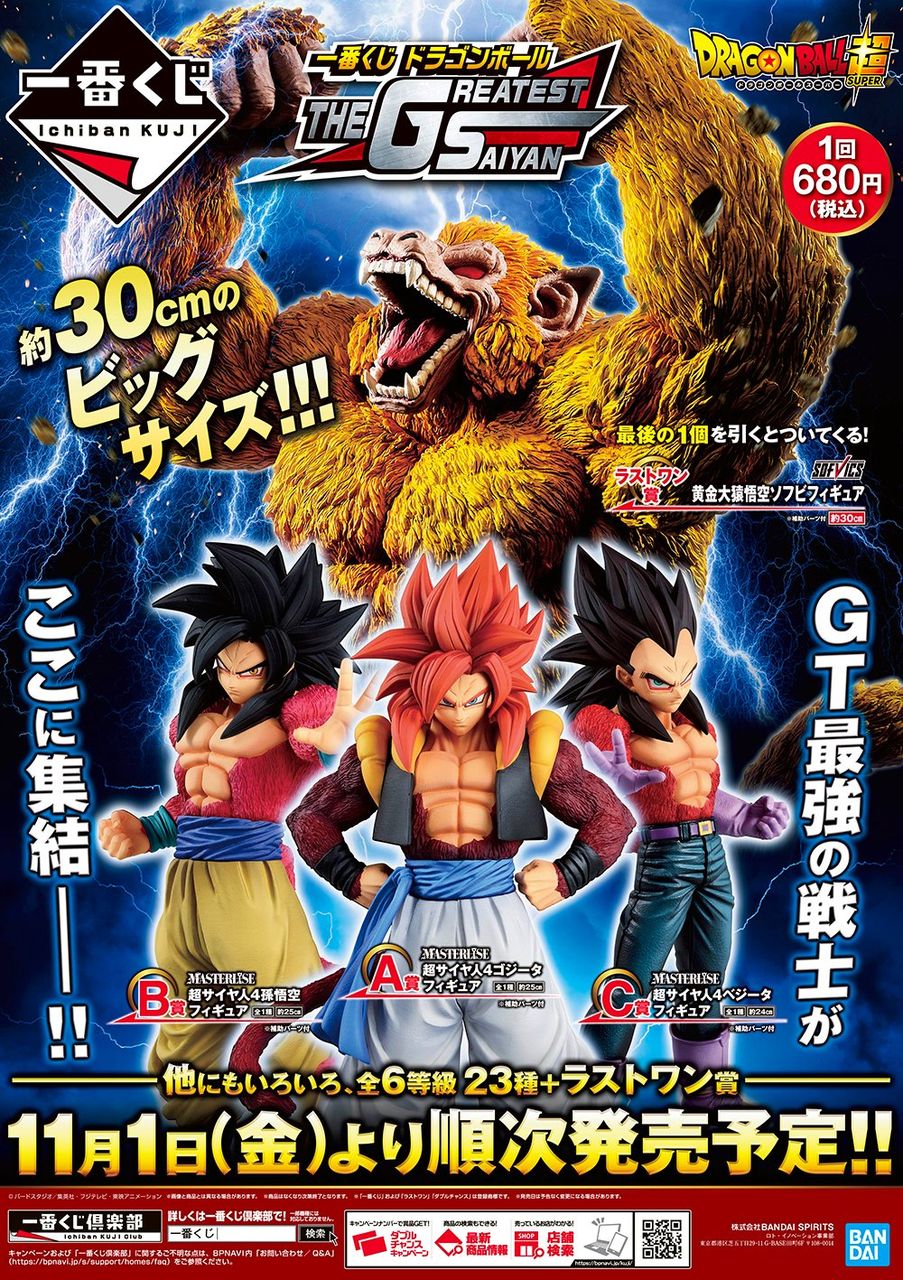 一番くじ『ドラゴンボール THE GREATEST SAIYAN』11月発売予定【取扱