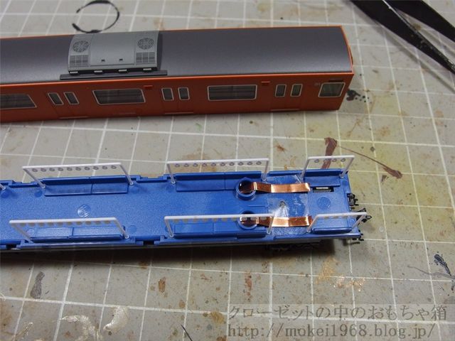 鉄道模型 自作テープLED室内灯取付 マイクロエース 103系大阪環状線