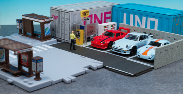 レビュー トイズキャビン カプセルトイ 1/64 駐車場コレクション