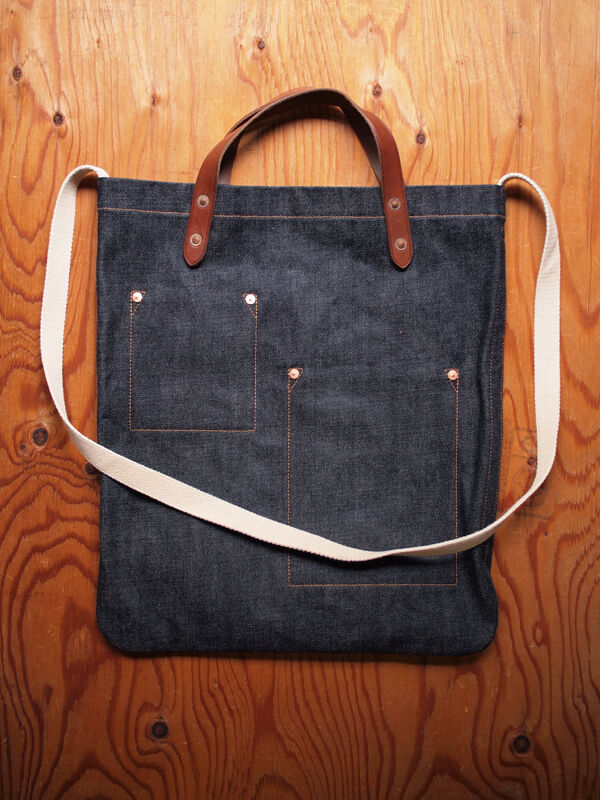 RRL / ダブルアールエル】Indigo Denim Market Tote. 日本製インディゴ