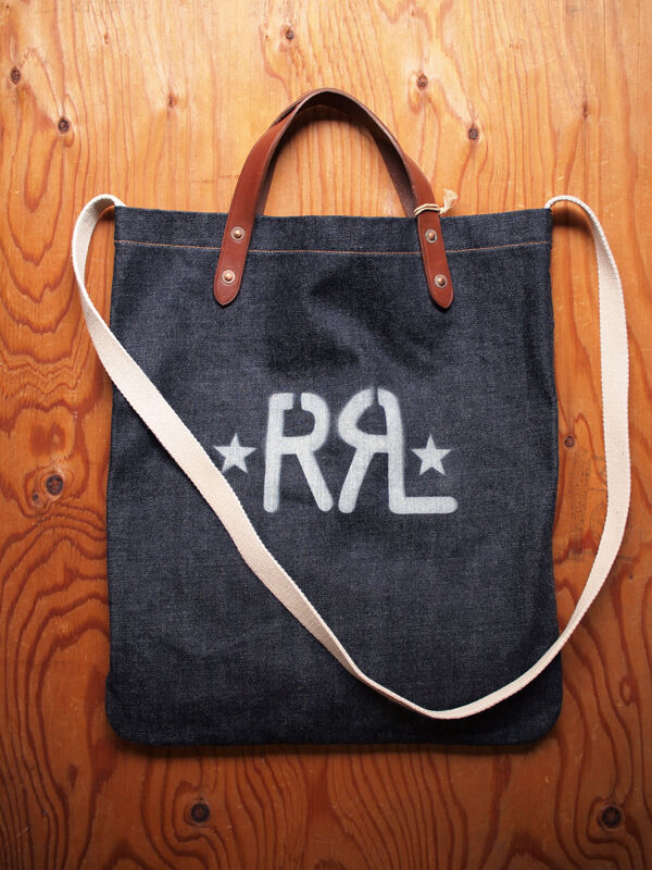 RRL / ダブルアールエル】Indigo Denim Market Tote. 日本製インディゴ