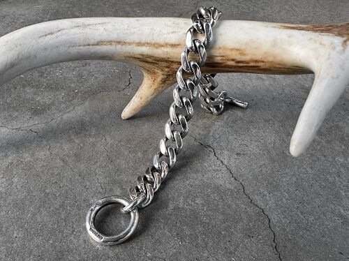 HEAVY KIHEI CHAIN BRACELET ／ mollive HeavyOZ : CHARCOAL*GREEN