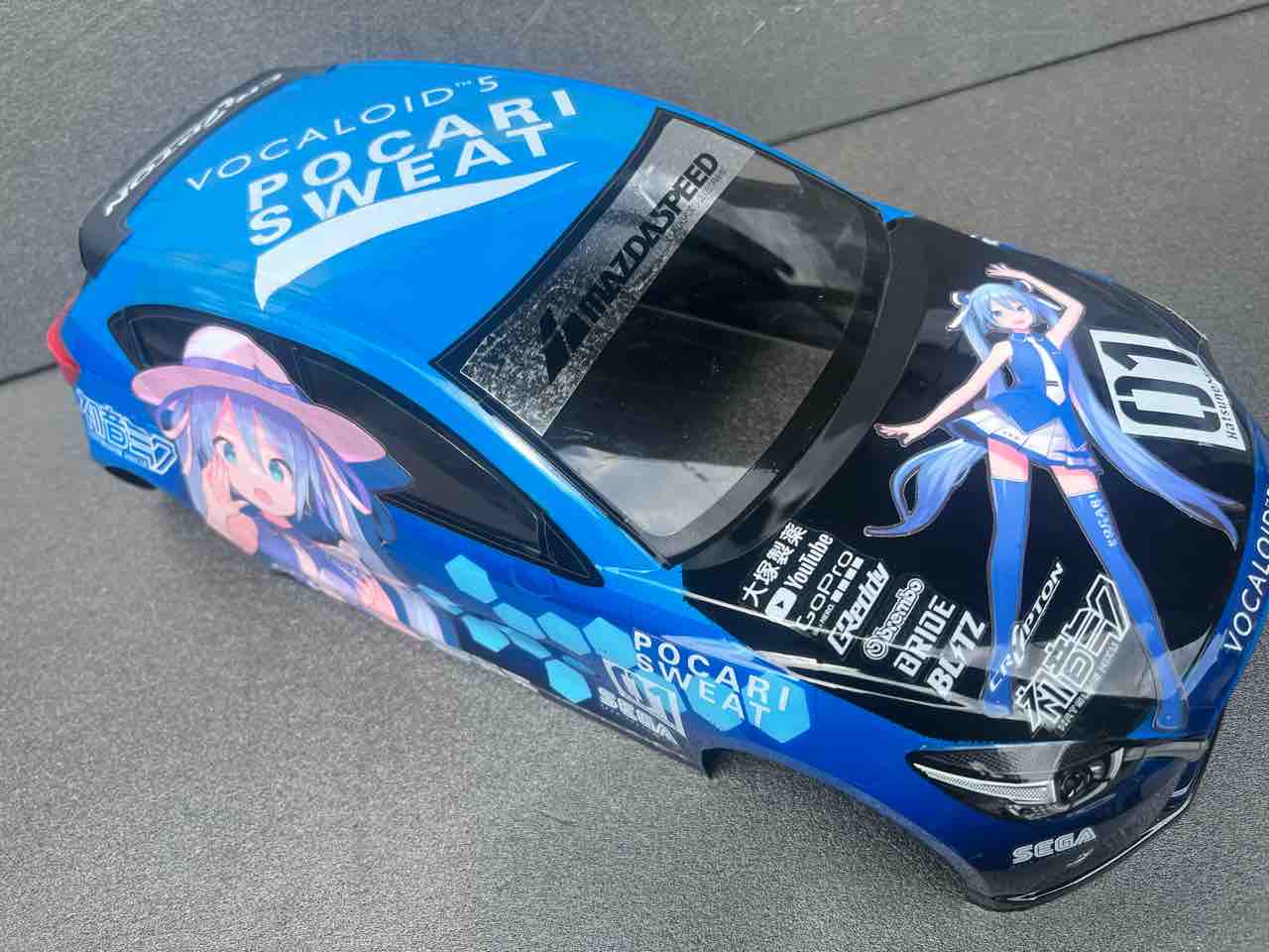痛車 RCボディ 初音ミク×ポカリスエット仕様 田宮 デミオ : 痛車RC