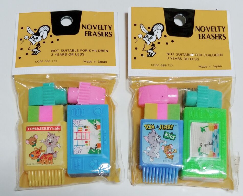 1992年頃の消しゴムノベルティー おもしろ消しゴム トムとジェリー