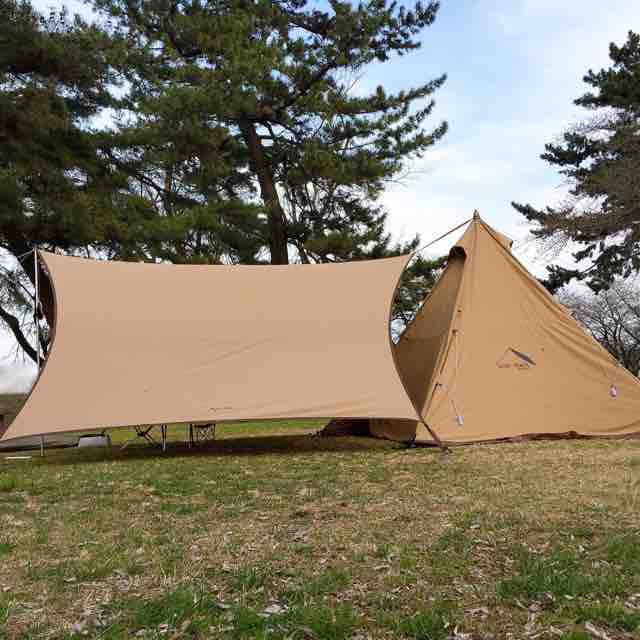 ○普通のサーカスTCでBIG専用焚火タープコネクトヘキサは使えるのか