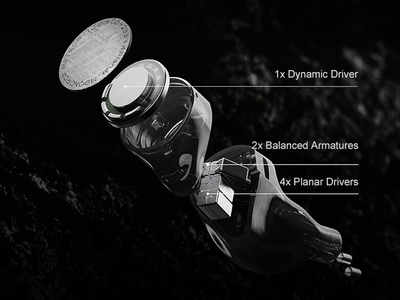 水月雨「Moondrop Meteor - 流星」 隕石を使った特徴的デザインに1DD+