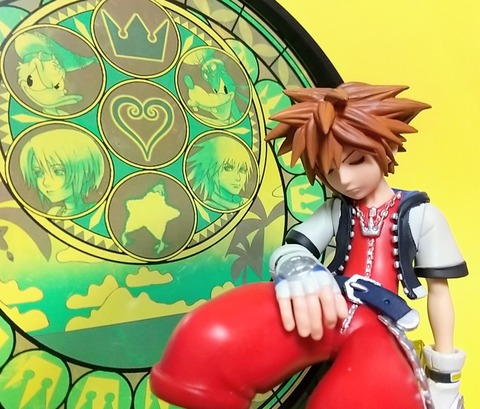 ステンドグラス風の背景パーツ付き】一番くじ KINGDOM HEARTS -Linking