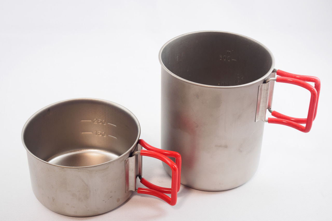 軽量山ご飯セット ～ EVERNEW チタンカップ760FD (EBY270R) : 山に野に