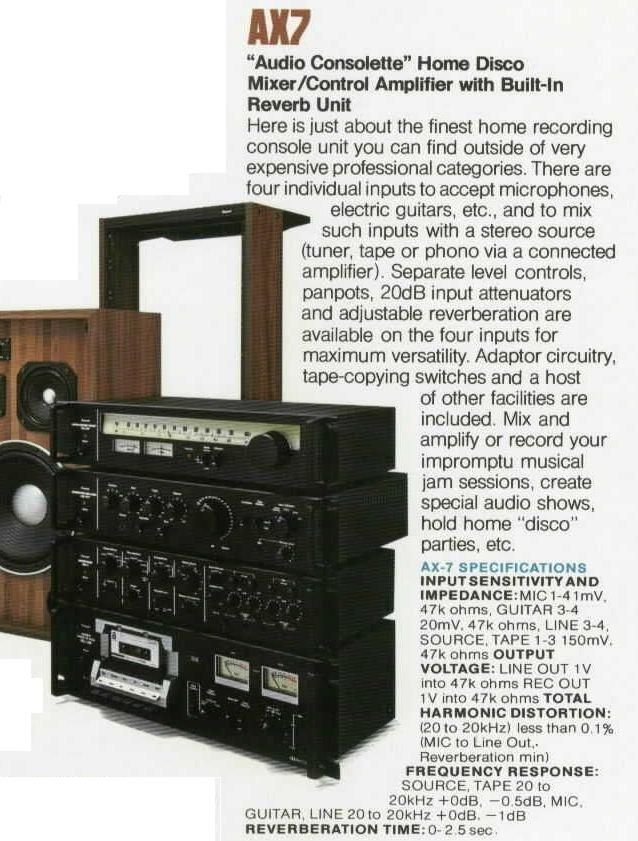 SANSUI SOUND CONSOLETTE AX-7の修理 : プアオーディオなブログ