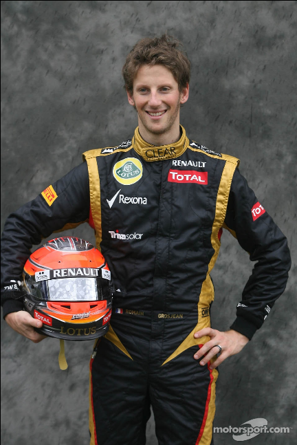 ロマン・グロージャン（ロータス）： 2012年F1レーシングスーツ写真