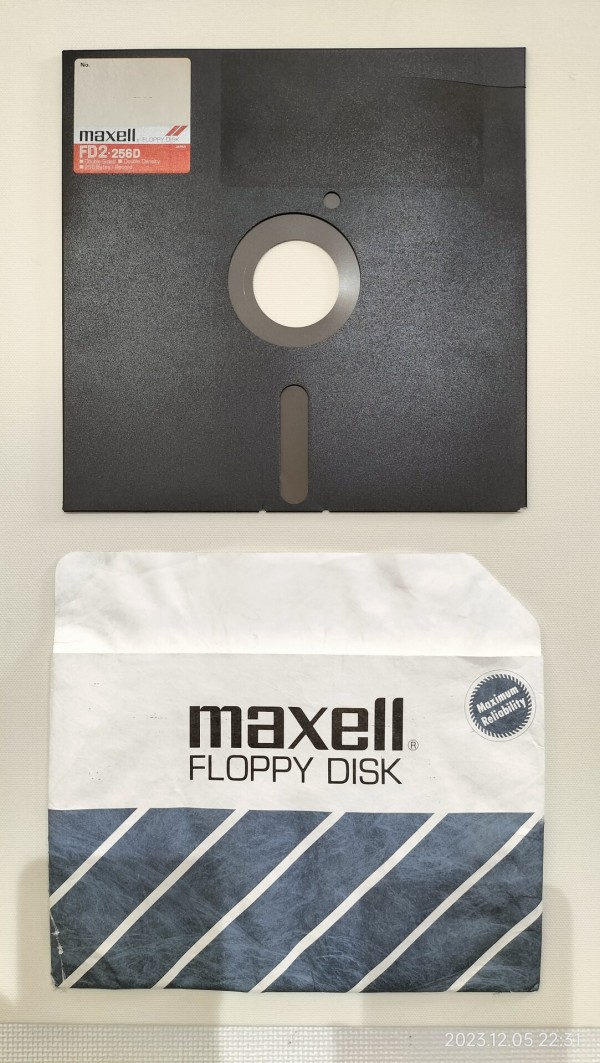 1977/昭和52/maxell/TEIJIN/FD2 256D/FD2F256/8インチフロッピー