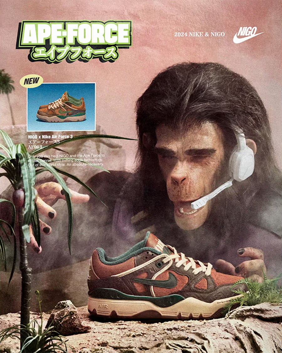 NIGO® x Nike コラボ第2弾となる Air Force 3 Low SP が発売 – 時代を