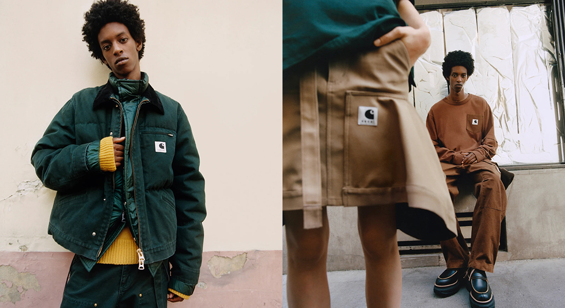 sacai と Carhartt WIP が3回目のコラボレーション、レザージャケット