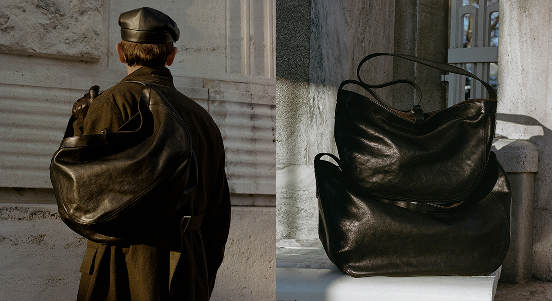 1930年代の新聞配達用バッグを原型にした T.T のレザーニュースボーイ