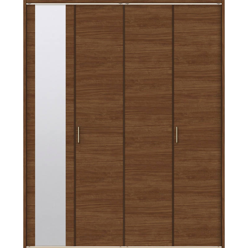 ラシッサS クローゼットドア 折れ戸 レールタイプ ミラー付 LAB