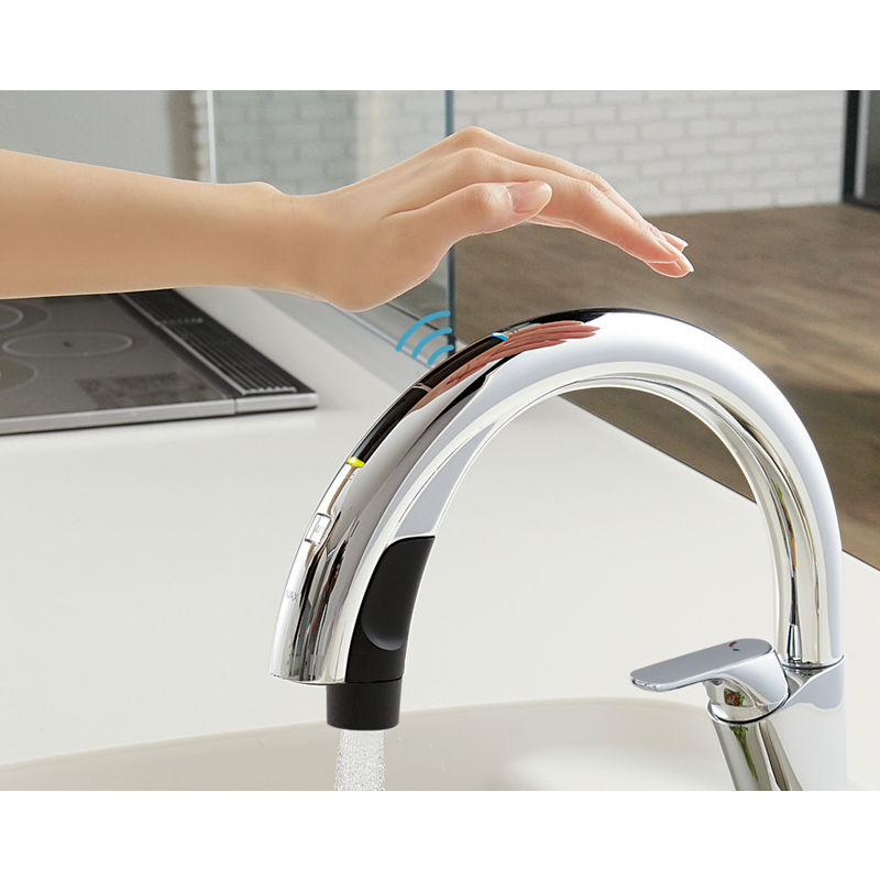 キッチン用タッチレス水栓 ナビッシュ（浄水器ビルトイン形） | 水栓