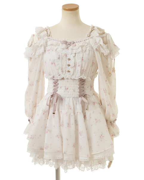 オフショルシフォンセットアップ ｜ LIZ LISA（リズリサ）公式通販