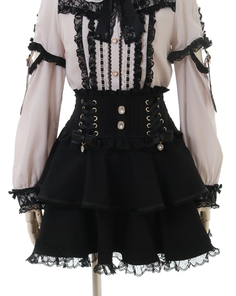 サスペンダー付ティアードスカパン ｜ LIZ LISA（リズリサ）公式通販