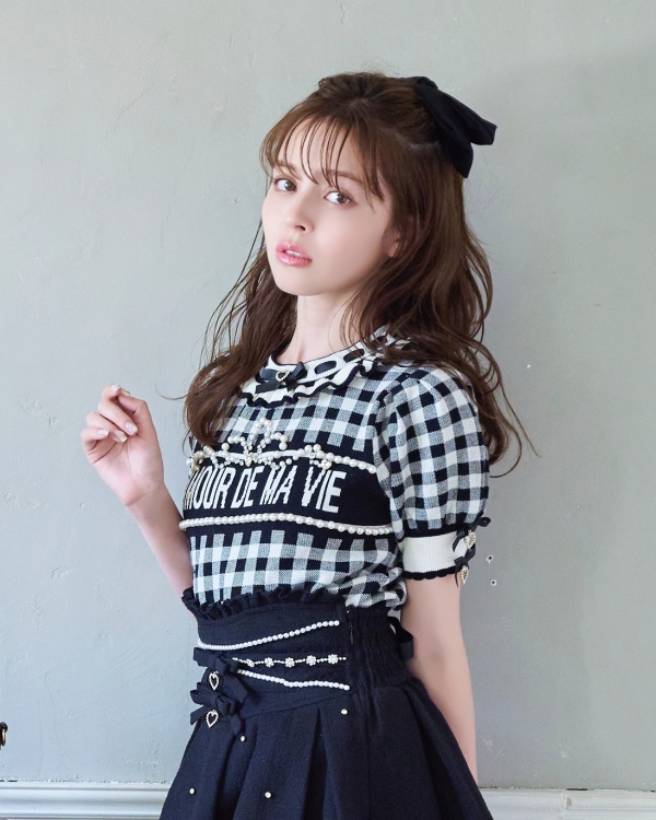 ギンガムジャガードニットトップス ｜ LIZ LISA（リズリサ）公式通販