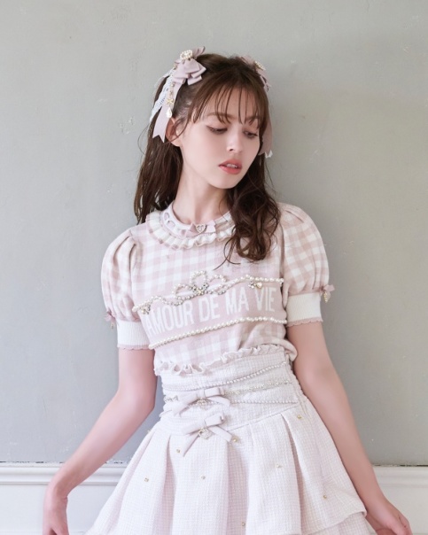 ギンガムジャガードニットトップス ｜ LIZ LISA（リズリサ）公式通販