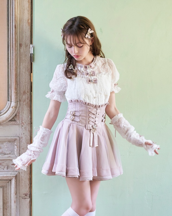 スピンドルレースアームウォーマートップス ｜ LIZ LISA（リズリサ