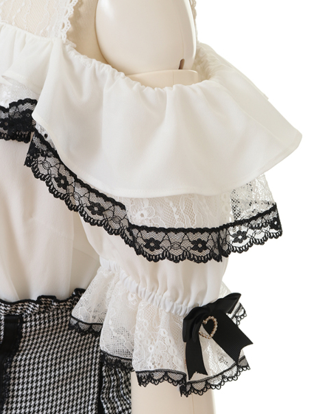 リズリサ リボンレース衿ブラウスFree: ピンク (110) リズリサ リボン