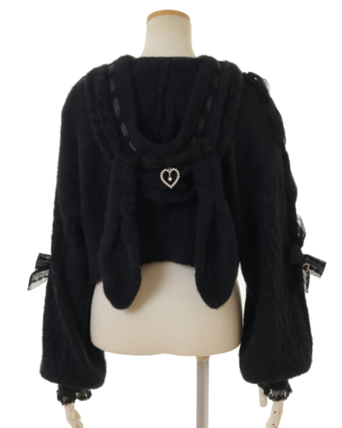 うさみみクロップドニットパーカー ｜ LIZ LISA（リズリサ）公式通販