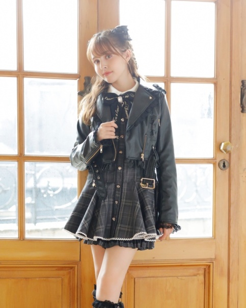 ダブルリボンエコレザーライダースジャケット ｜ LIZ LISA（リズリサ