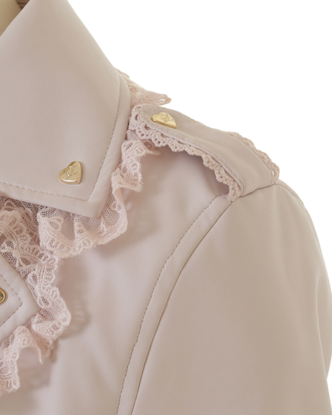 ダブルリボンエコレザーライダースジャケット ｜ LIZ LISA（リズリサ