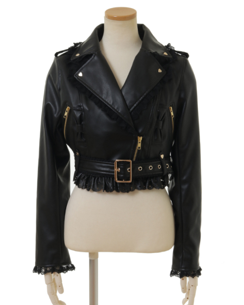 ダブルリボンエコレザーライダースジャケット ｜ LIZ LISA（リズリサ