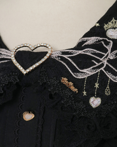 ジュエリーリボン刺繍セーラーリブトップス ｜ LIZ LISA（リズリサ