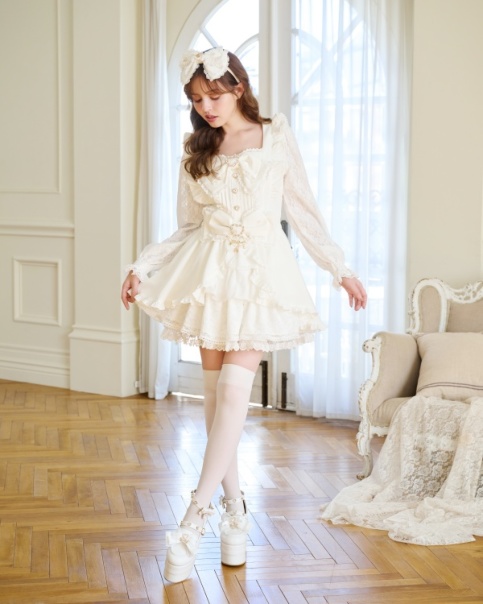 フロントカシュクールBIGリボンセットアップ ｜ LIZ LISA（リズリサ