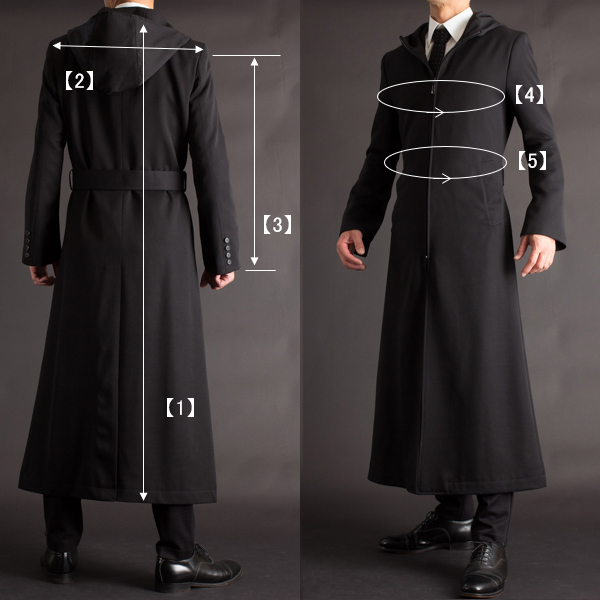 フード付きロングコート｜着丈135cm 【 通販 | 販売 | ロングコートの