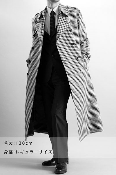 ダブルトレンチコート千鳥格子 130 【2013-14年モデル】最新モデルは