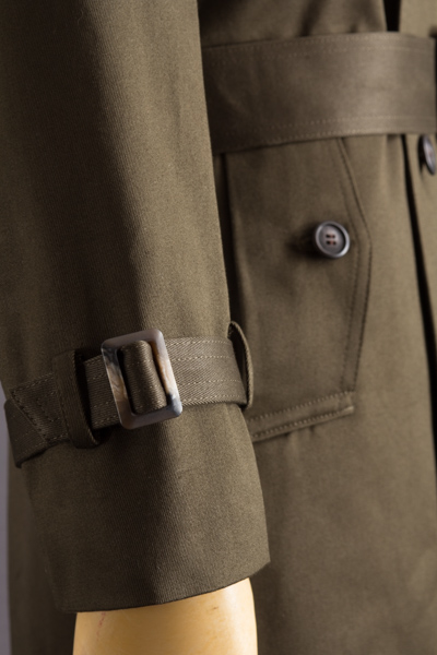 カーキ色のロングコート｜着丈125㎝｜ロングトレンチコート｜東京上野