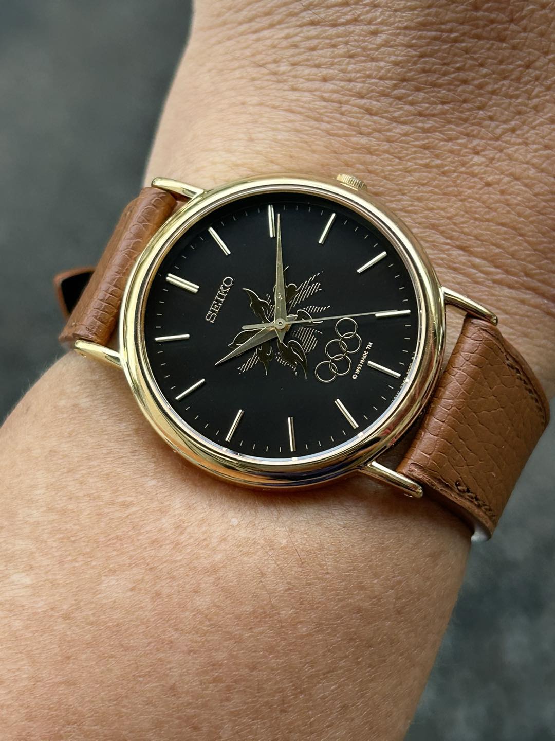 Seiko Mens Quartz Watch 7N22-8A20 Nagano 1998 The XVIII Olympic