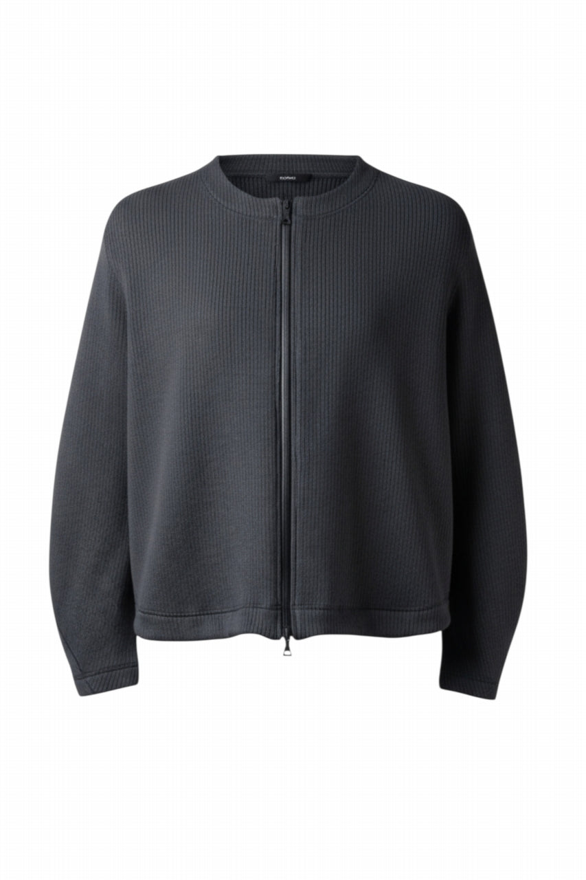 OPPOSE DUALITY NO COLLAR RIB ZIP TOP (BLACK)の商品ページ | オ