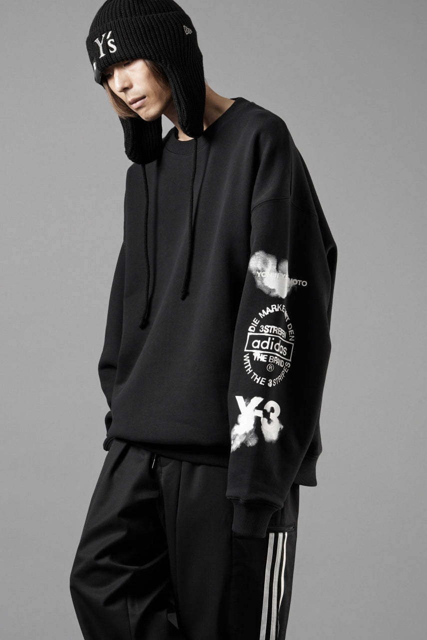 Y-3 Yohji Yamamoto GRAPHIC CREW SWEAT (BLACK)の商品ページ