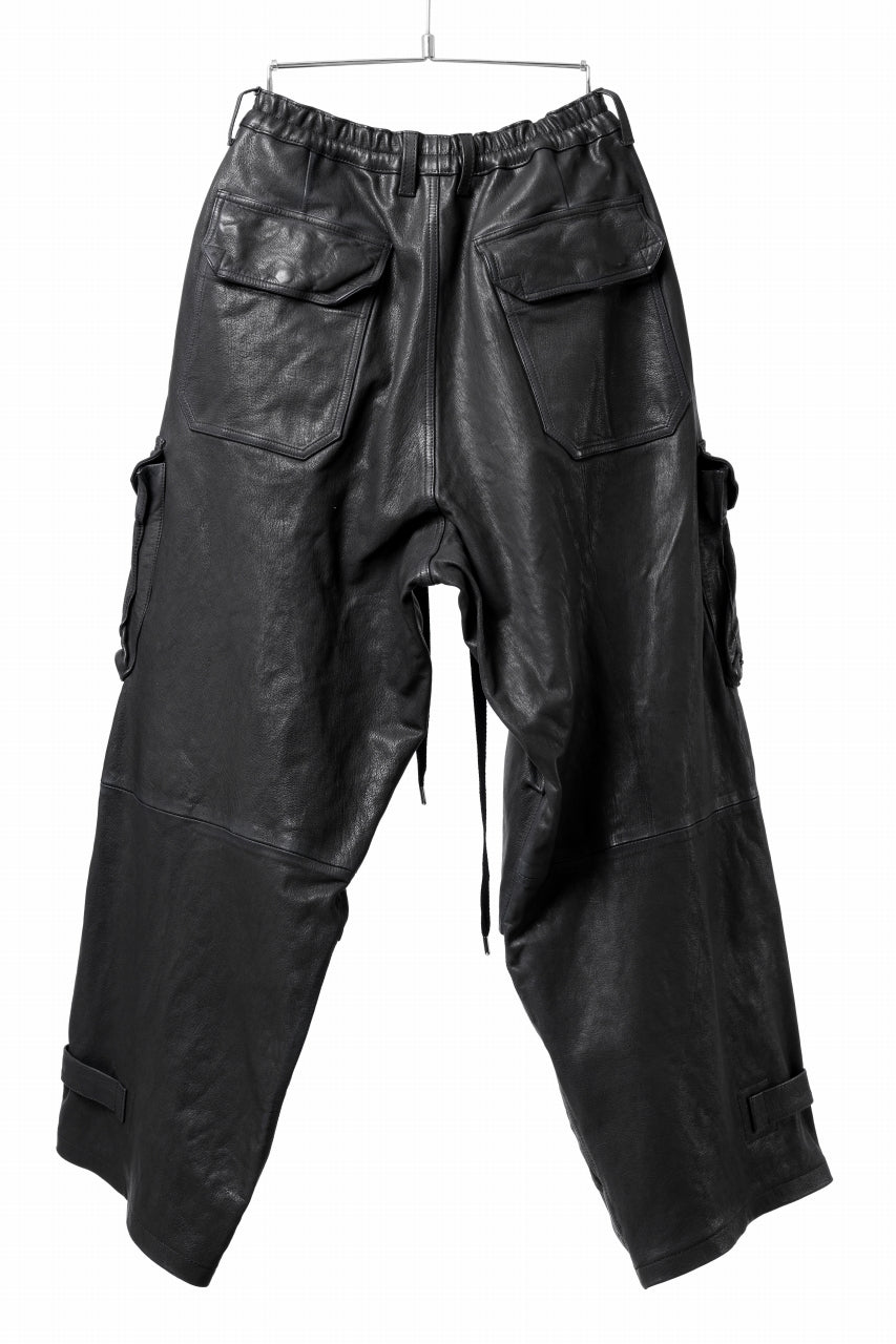 ISAMU KATAYAMA BACKLASH CARGO PANTS / GOAT LEATHER (GARMENT+SPRAY