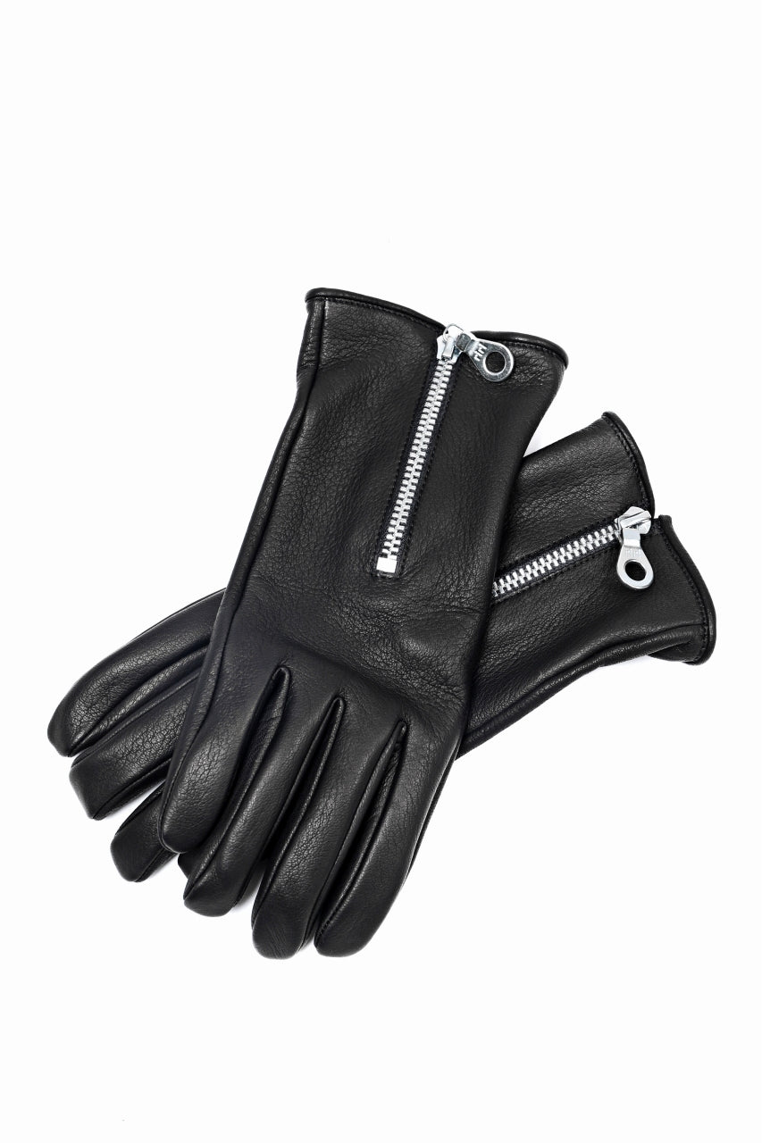 ISAMU KATAYAMA BACKLASH SMOOTH DEERSKIN ZIPPER GLOVE (BLACK)商品