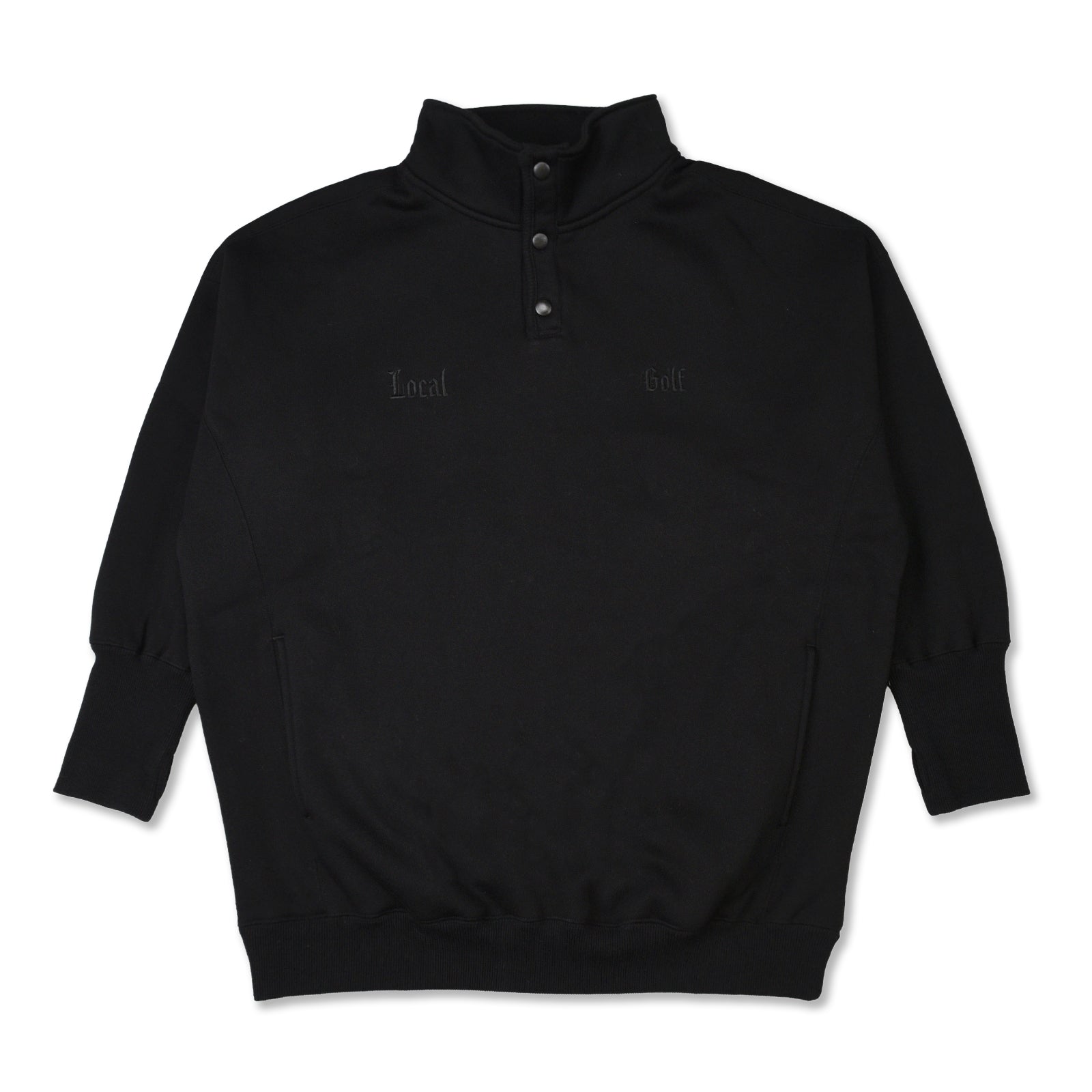 Medieval Embroidered SNAP SWEAT BLACK – Local GOLF