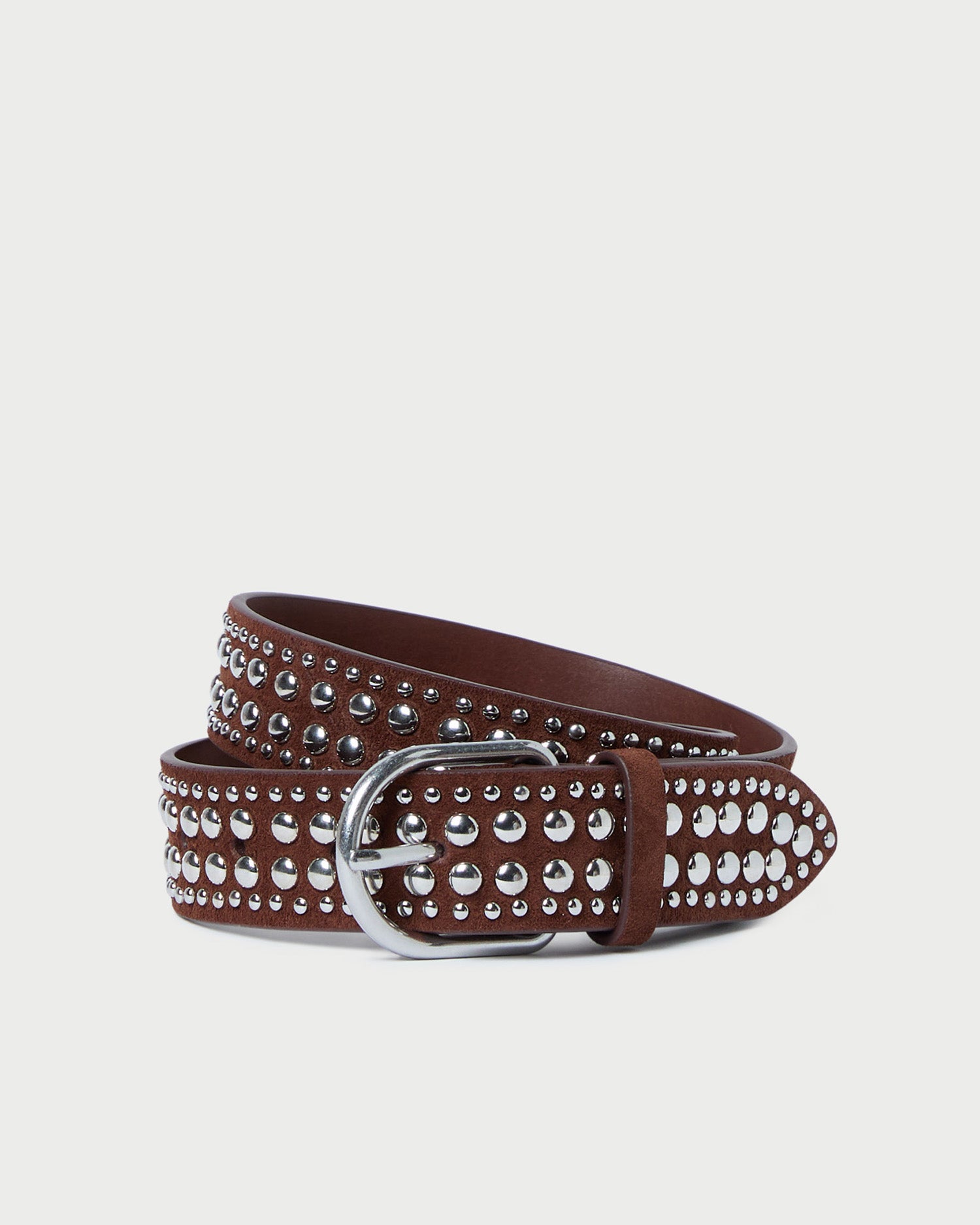 Isaac Espresso/Silver Studded Belt | Belts | Accessories