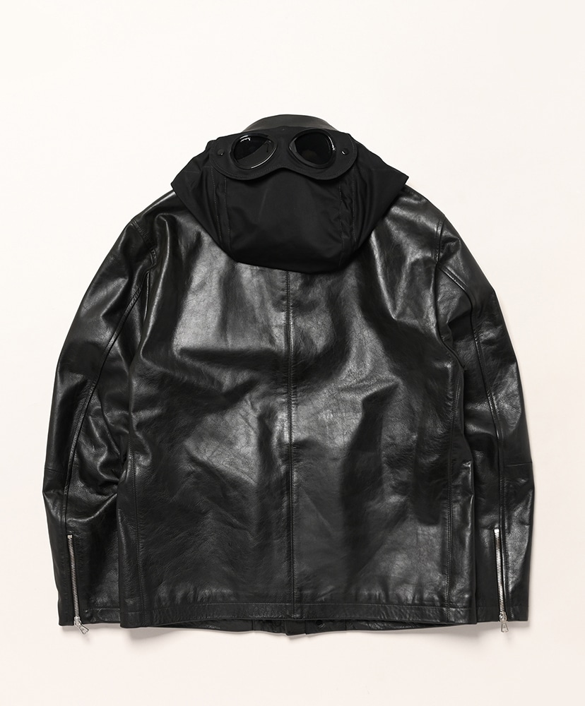Medium Jacket in Leather(M(MEN) Black/ブラック): C.P. Company