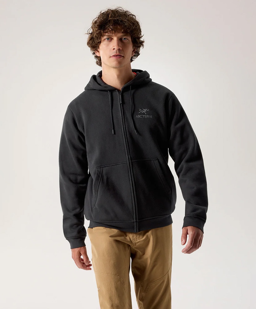 Emblem Fleece Full-Zip Hoody Men's(L(MEN) Black/ブラック): ARC'TERYX