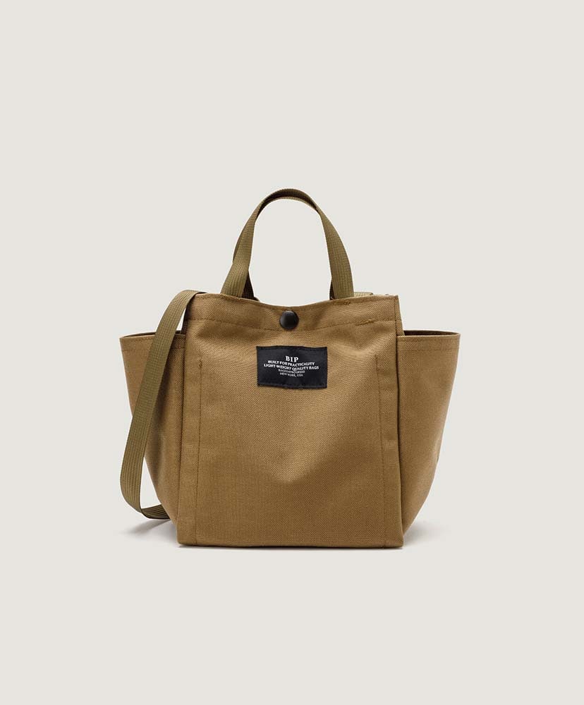 Small Side Pocket Tote - Canvas Nylon(FREE Black/ブラック