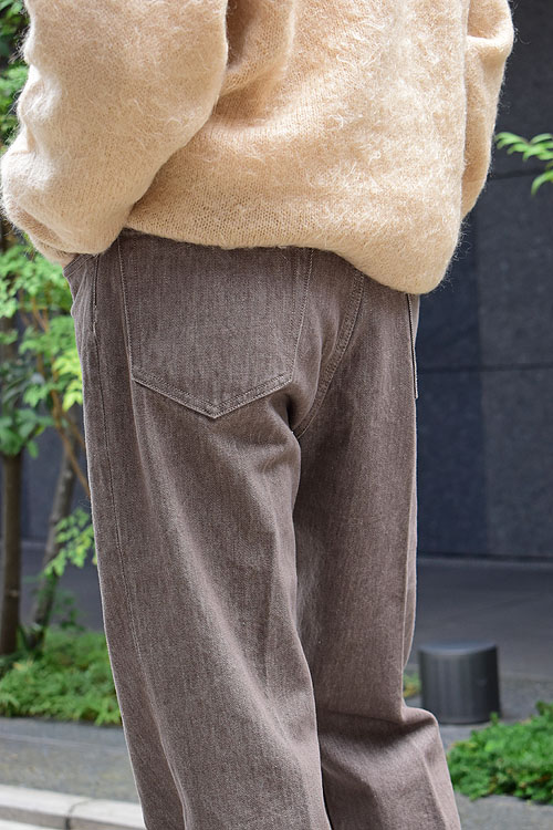 AURALEE[オーラリー] 23AW Hard Twist Denim 5P Pants [Mocha Brown]