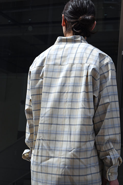 AURALEE[オーラリー] Super Light Wool Check Shirt - 4/6(sat)~ Launch