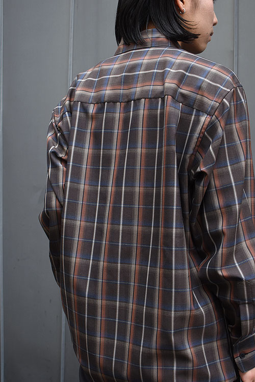 AURALEE[オーラリー] Super Light Wool Check Shirt [Dark Brown Check]