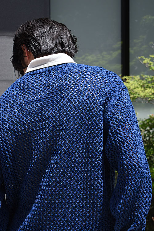 AURALEE[オーラリー] Cotton Lily-Yarn Mesh Knit P/O