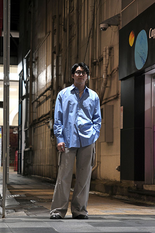 AURALEE 25SS-SUVIN HIGH COUNT CLOTH STRIPE SHIRT & HALF SLEEVED